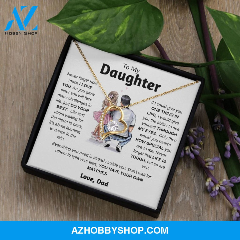 To My Daughter | Just Do Your Best | Forever Love Necklace