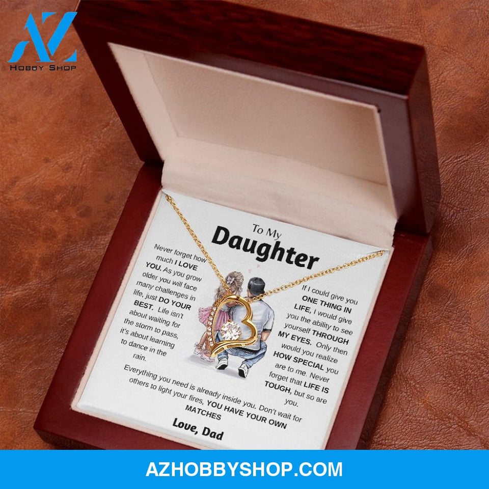 To My Daughter | Just Do Your Best | Forever Love Necklace