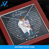 To My Daughter | Laugh Love Live | Gift for Daughter from Dad White Gold