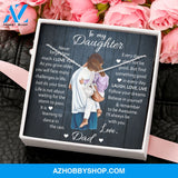 To My Daughter | Laugh Love Live | Gift for Daughter from Dad White Gold