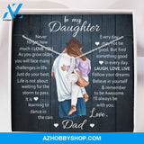 To My Daughter | Laugh Love Live | Gift for Daughter from Dad White Gold