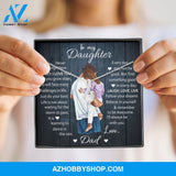 To My Daughter | Laugh Love Live | Gift for Daughter from Dad White Gold