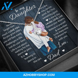 To My Daughter | Laugh Love Live | Gift for Daughter from Dad White Gold