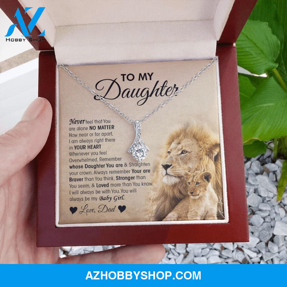 To My Daughter - Lion "You Are Braver Than You Think" Alluring Beauty Necklace