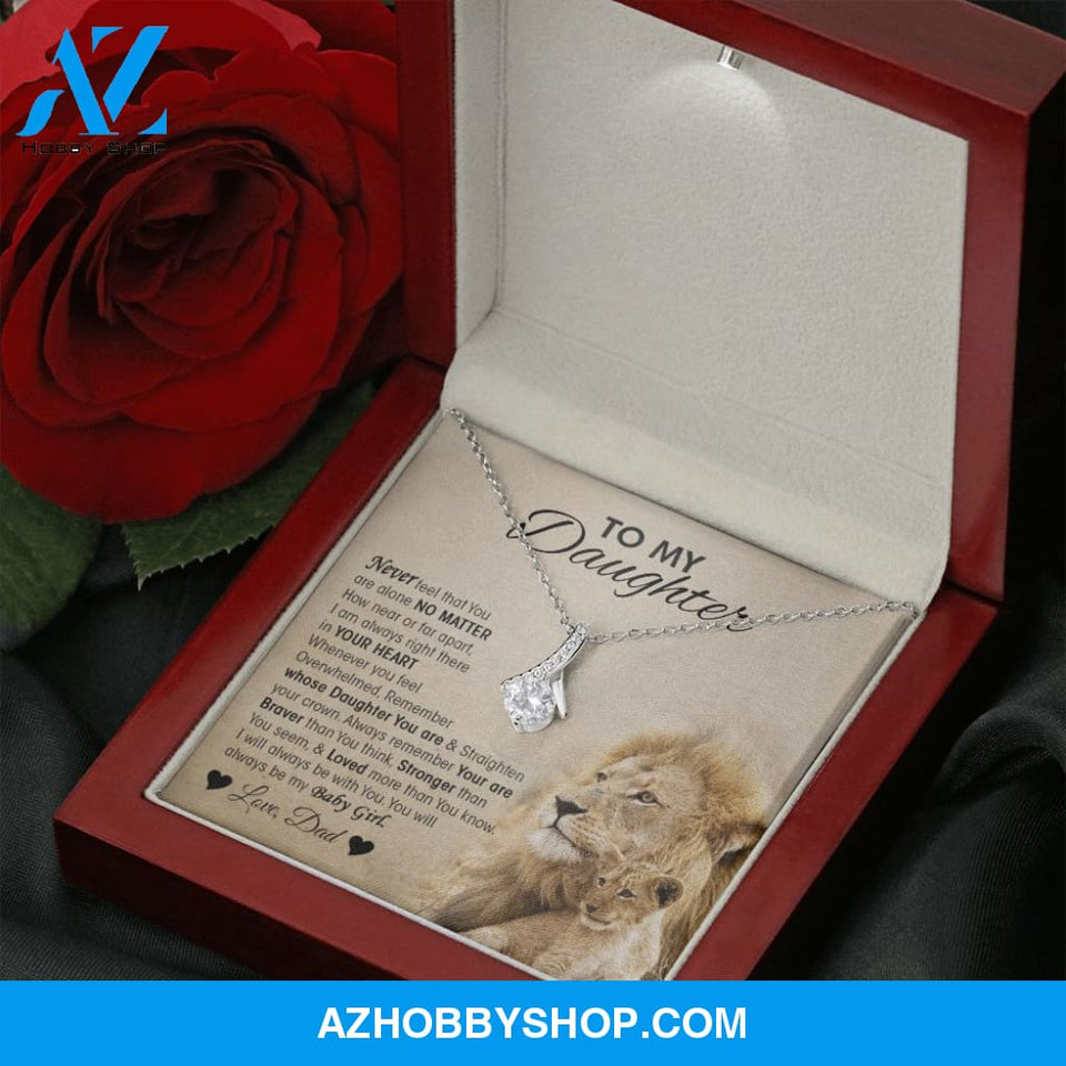 To My Daughter - Lion "You Are Braver Than You Think" Alluring Beauty Necklace