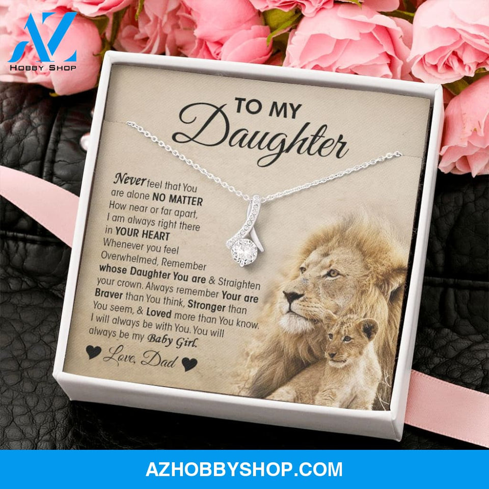 To My Daughter - Lion "You Are Braver Than You Think" Alluring Beauty Necklace