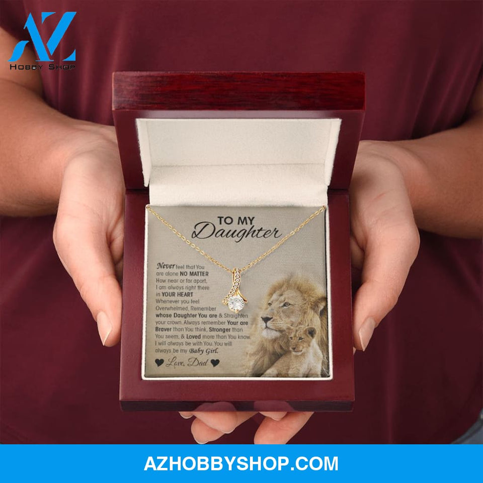 To My Daughter - Lion "You Are Braver Than You Think" Alluring Beauty Necklace