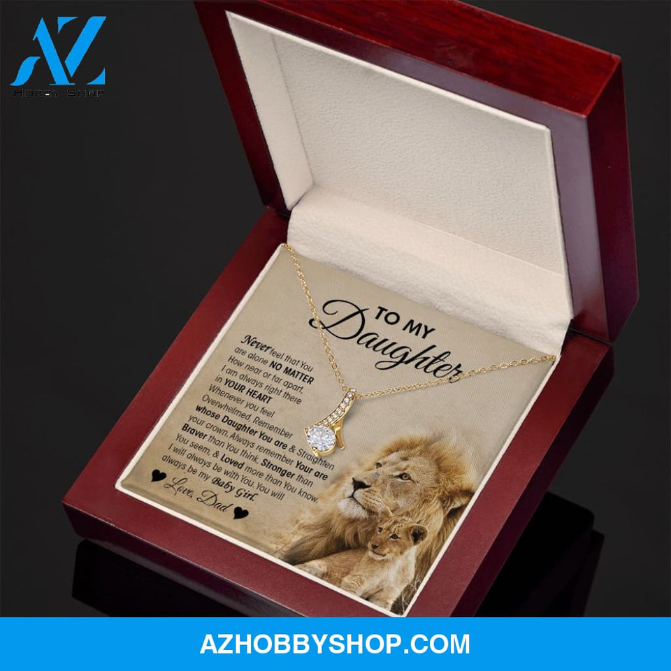 To My Daughter - Lion "You Are Braver Than You Think" Alluring Beauty Necklace