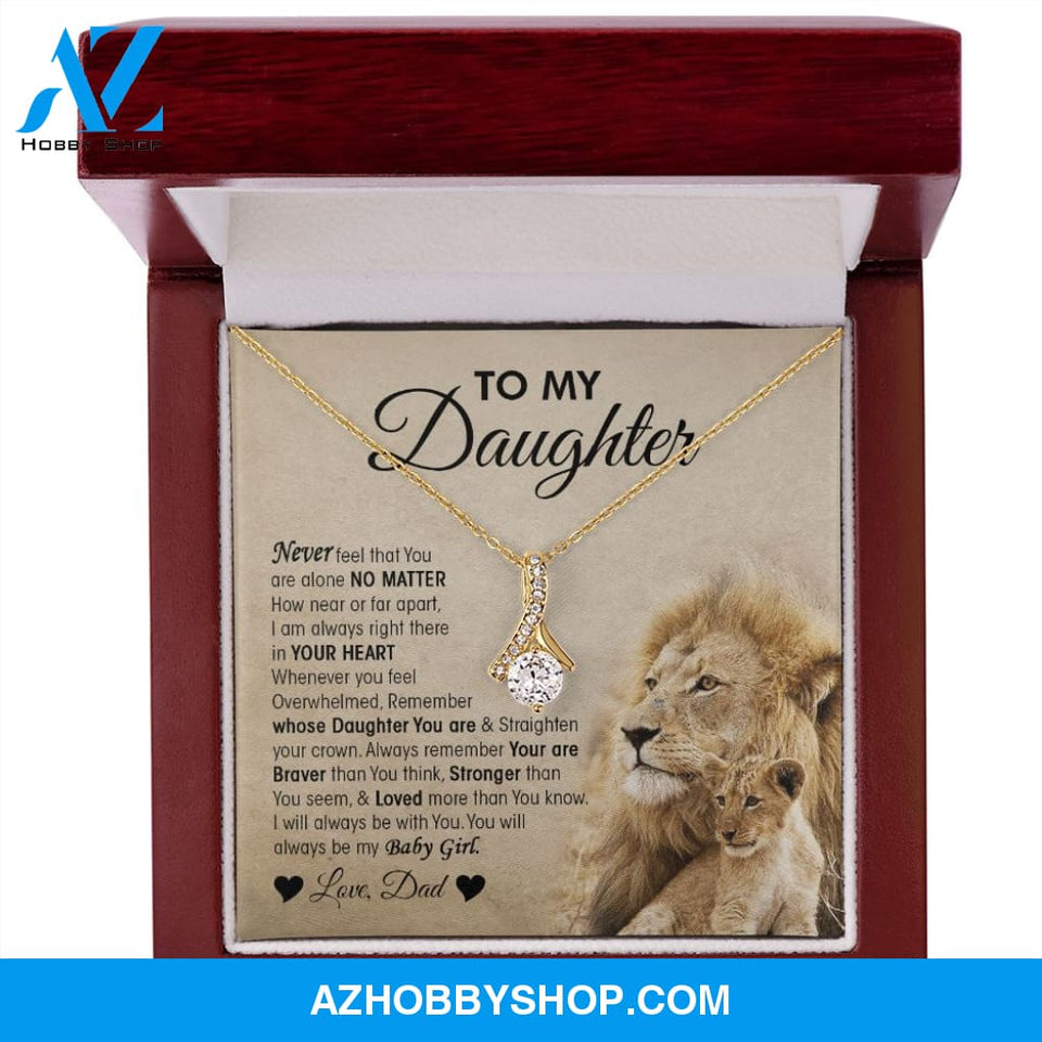 To My Daughter - Lion "You Are Braver Than You Think" Alluring Beauty Necklace