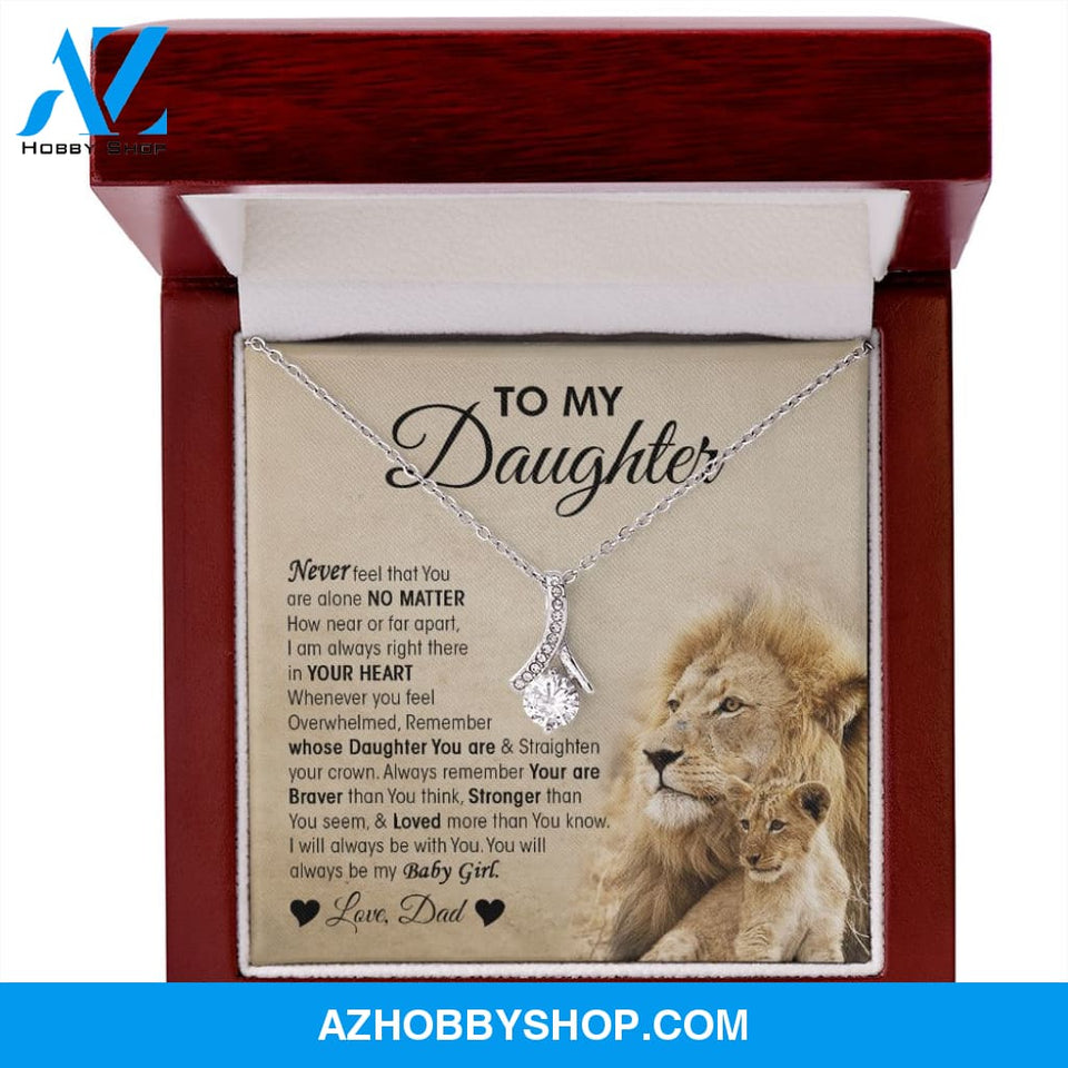 To My Daughter - Lion "You Are Braver Than You Think" Alluring Beauty Necklace