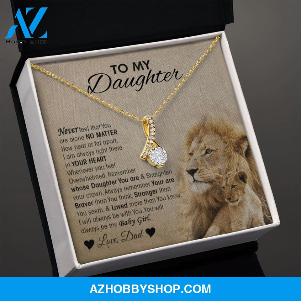 To My Daughter - Lion "You Are Braver Than You Think" Alluring Beauty Necklace