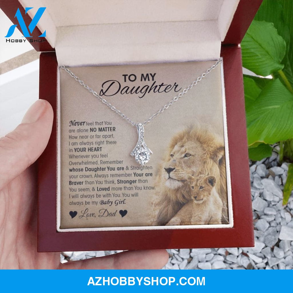 To My Daughter - Lion "You Are Braver Than You Think" Alluring Beauty Necklace