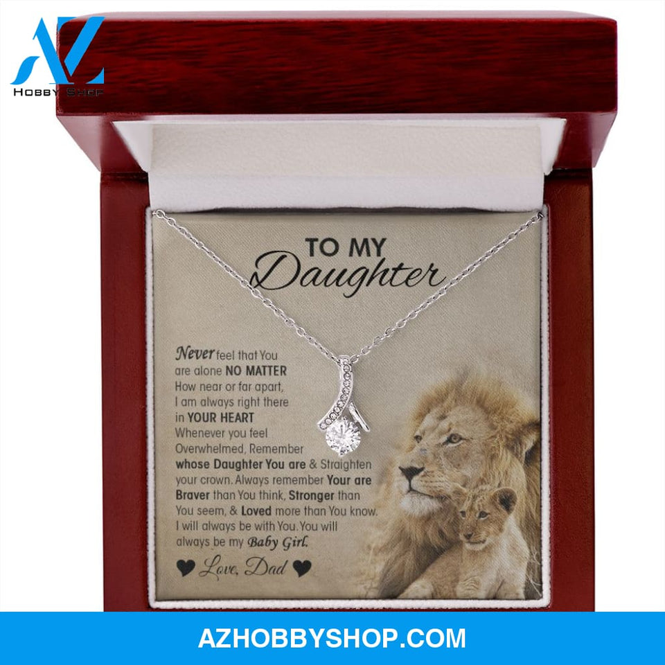 To My Daughter - Lion "You Are Braver Than You Think" Alluring Beauty Necklace