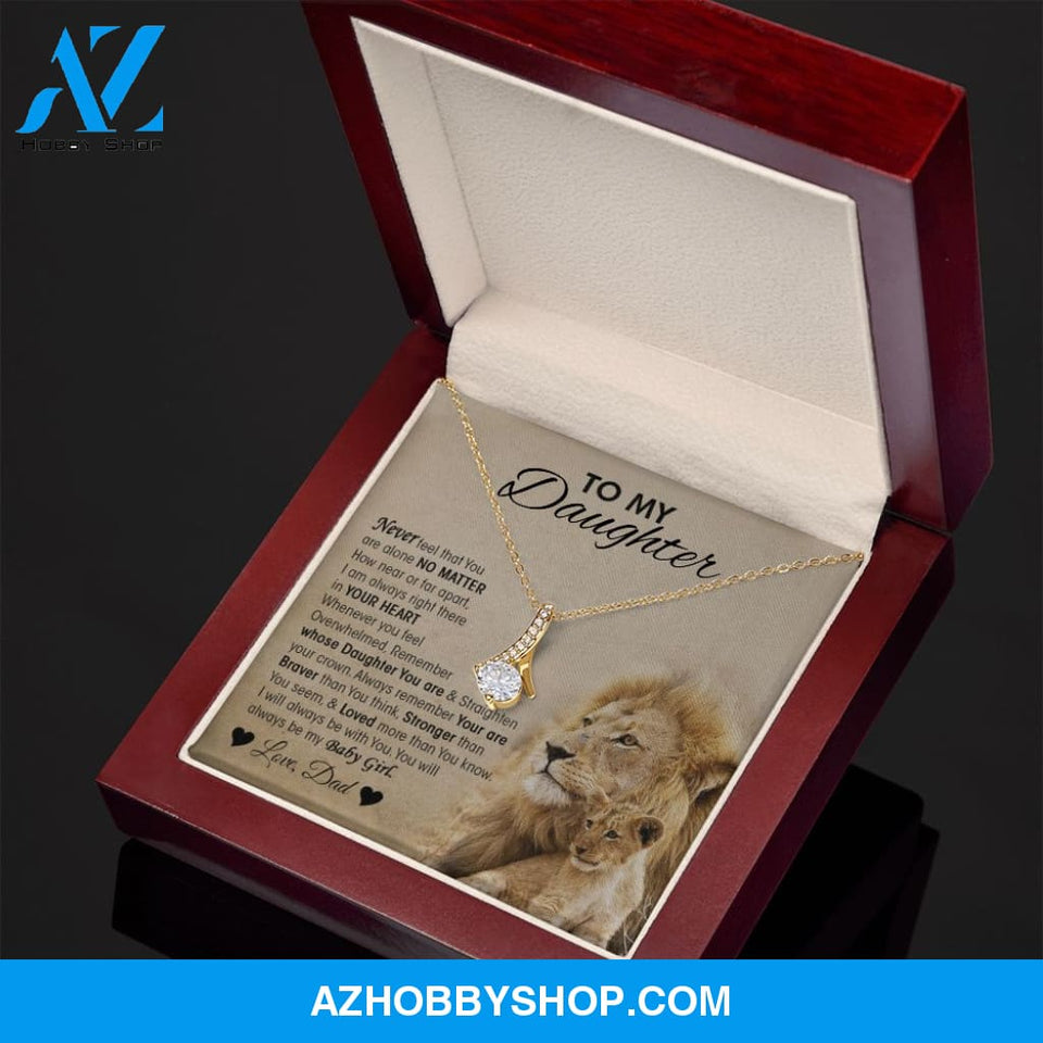 To My Daughter - Lion "You Are Braver Than You Think" Alluring Beauty Necklace