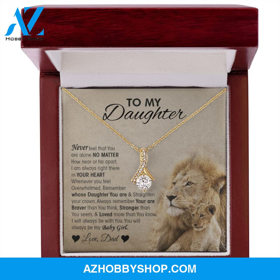 To My Daughter - Lion "You Are Braver Than You Think" Alluring Beauty Necklace