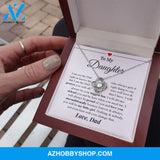 To My Daughter - "My Little Girl" Love Knot Necklace