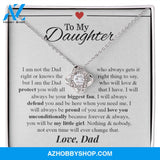 To My Daughter - "My Little Girl" Love Knot Necklace