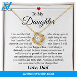 To My Daughter - "My Little Girl" Love Knot Necklace