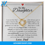 To My Daughter - "My Little Girl" Love Knot Necklace