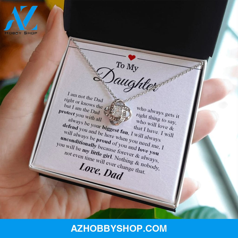 To My Daughter - "My Little Girl" Love Knot Necklace