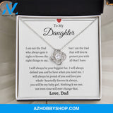 To My Daughter Love Dad- Love Knot Necklace