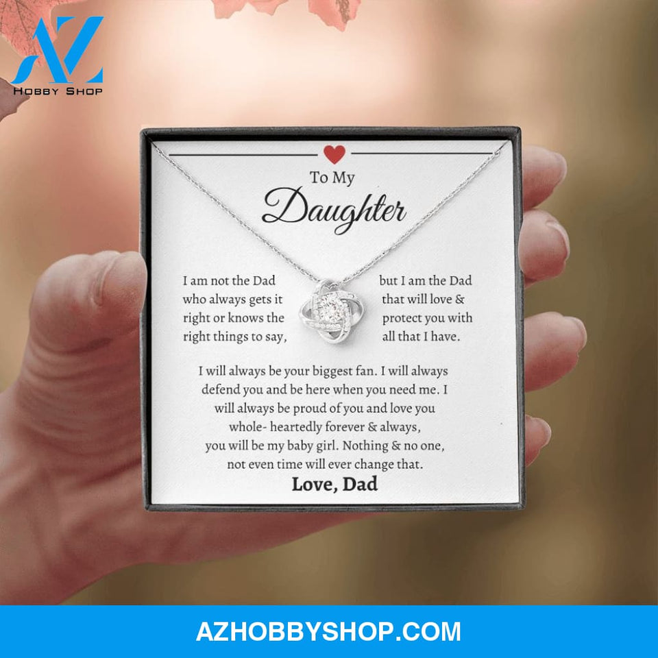 To My Daughter Love Dad- Love Knot Necklace