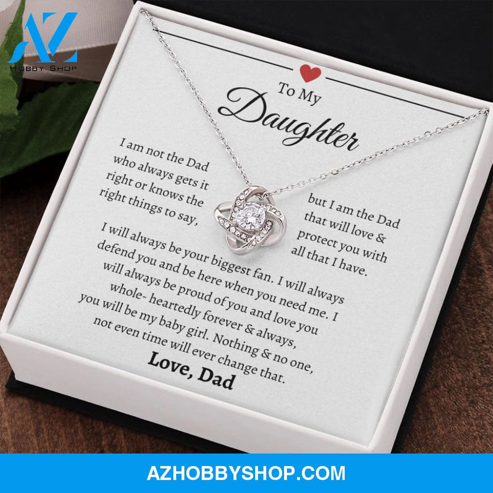 To My Daughter Love Dad- Love Knot Necklace