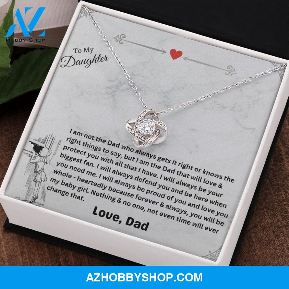 To My Daughter Love Dad - Love Knot Necklace