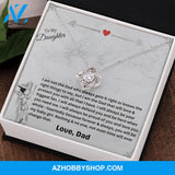 To My Daughter Love Dad - Love Knot Necklace