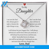 To My Daughter Love Dad- Love Knot Necklace