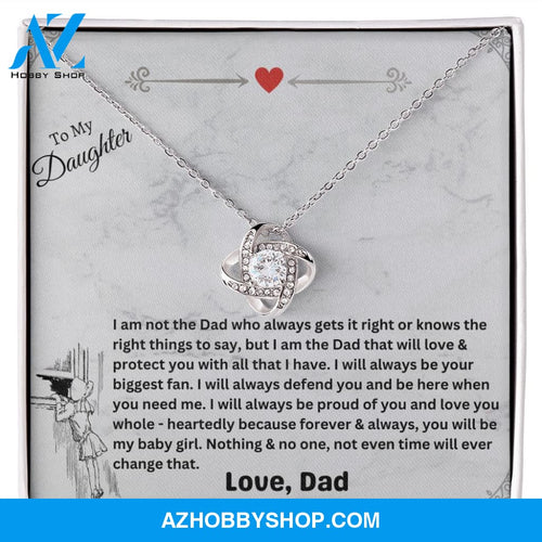 To My Daughter Love Dad - Love Knot Necklace