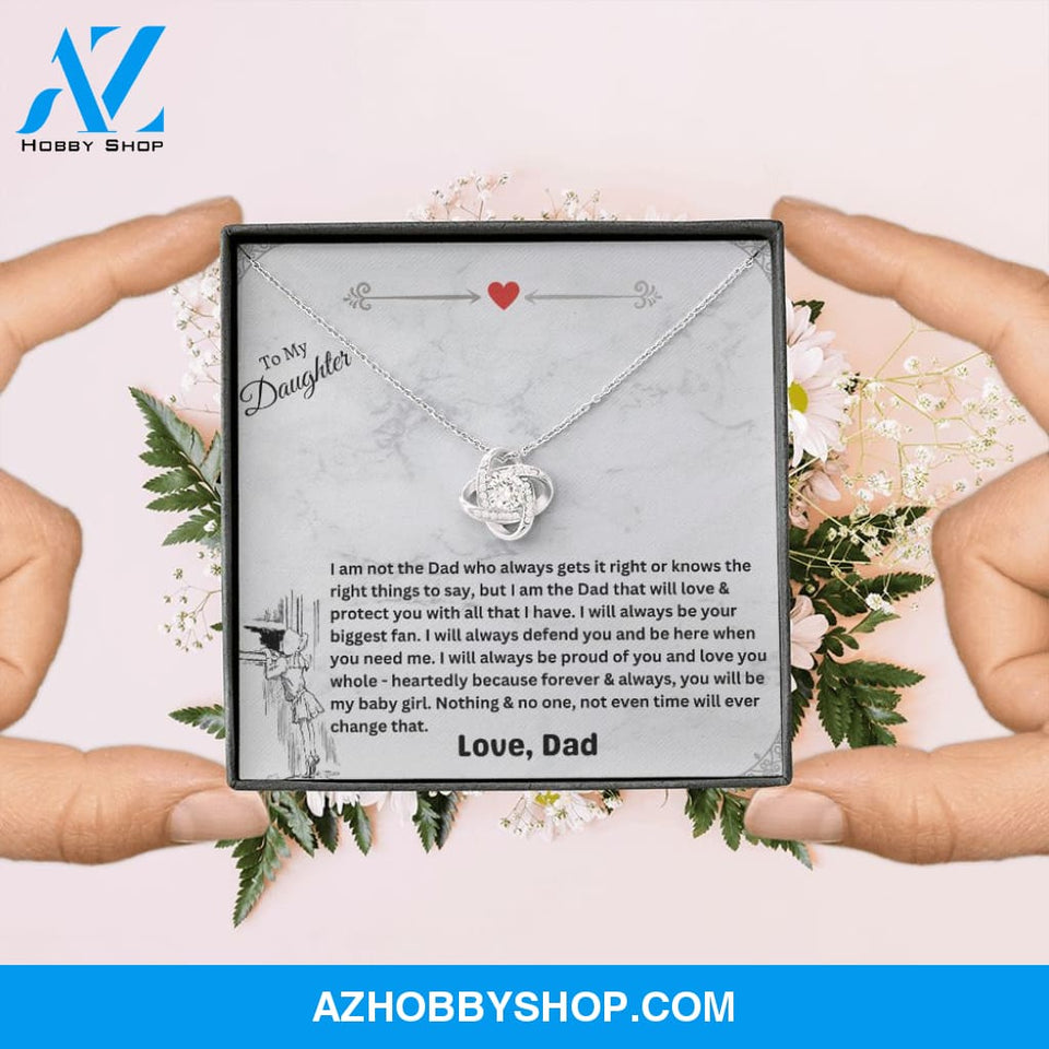 To My Daughter Love Dad - Love Knot Necklace