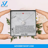 To My Daughter Love Dad - Love Knot Necklace