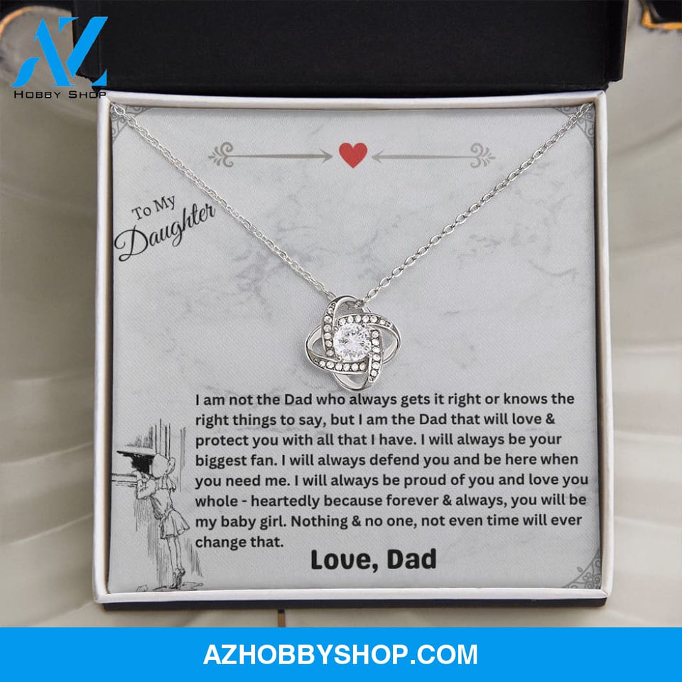To My Daughter Love Dad - Love Knot Necklace
