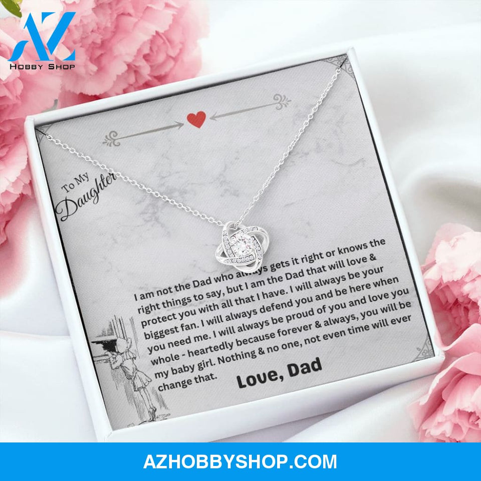 To My Daughter Love Dad - Love Knot Necklace