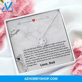 To My Daughter Love Dad - Love Knot Necklace