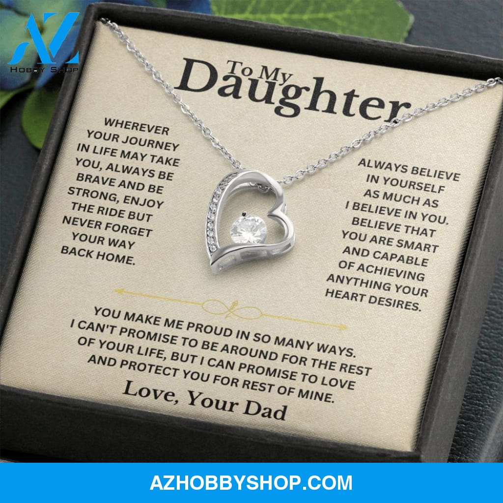 To My Daughter - Love Dad - Necklace Gift Set