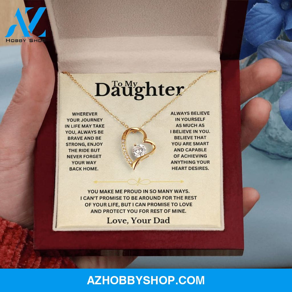 To My Daughter - Love Dad - Necklace Gift Set