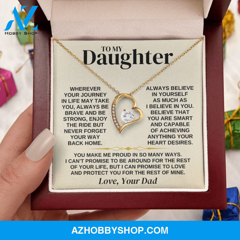 To My Daughter - Love Dad - Necklace Gift Set