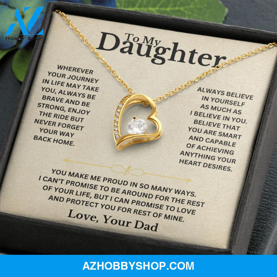 To My Daughter - Love Dad - Necklace Gift Set