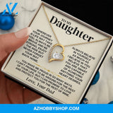 To My Daughter - Love Dad - Necklace Gift Set
