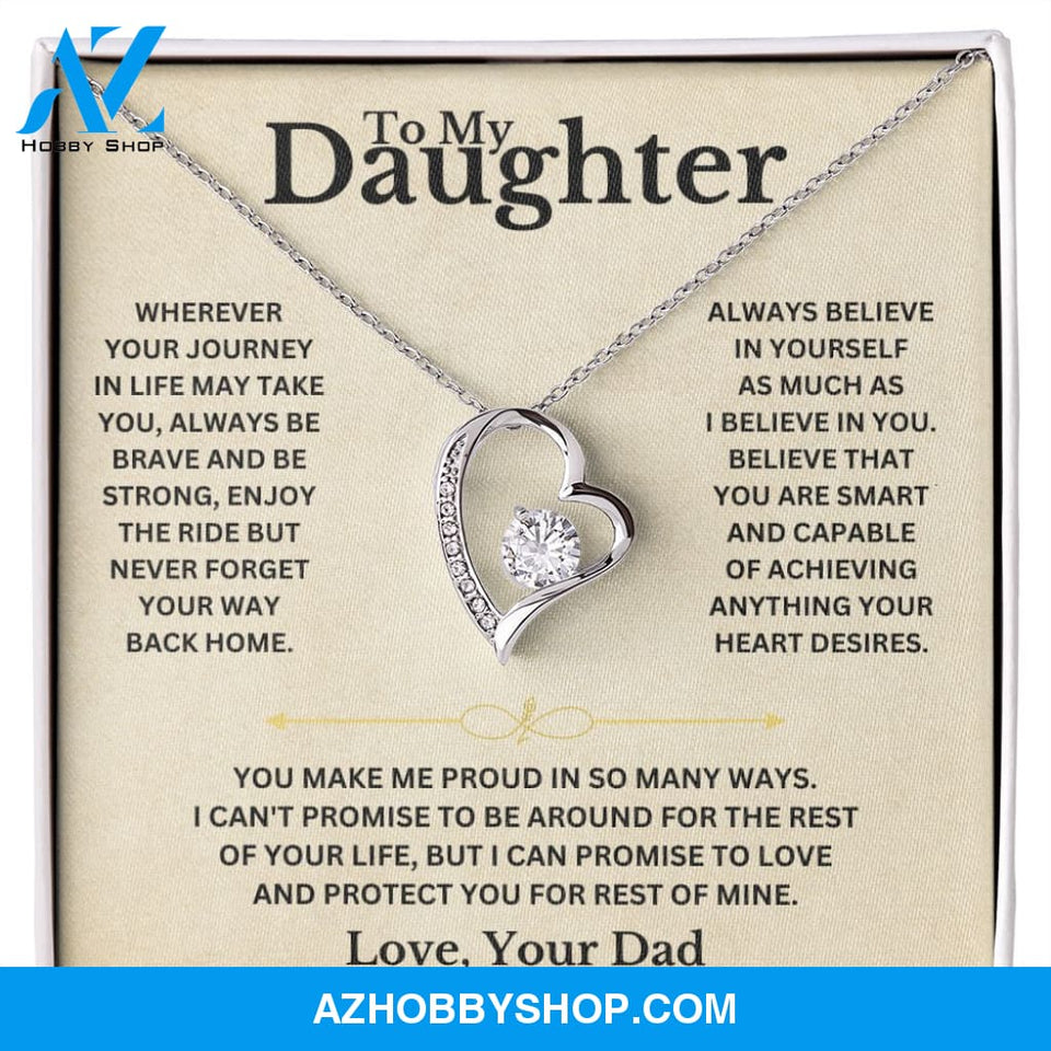 To My Daughter - Love Dad - Necklace Gift Set