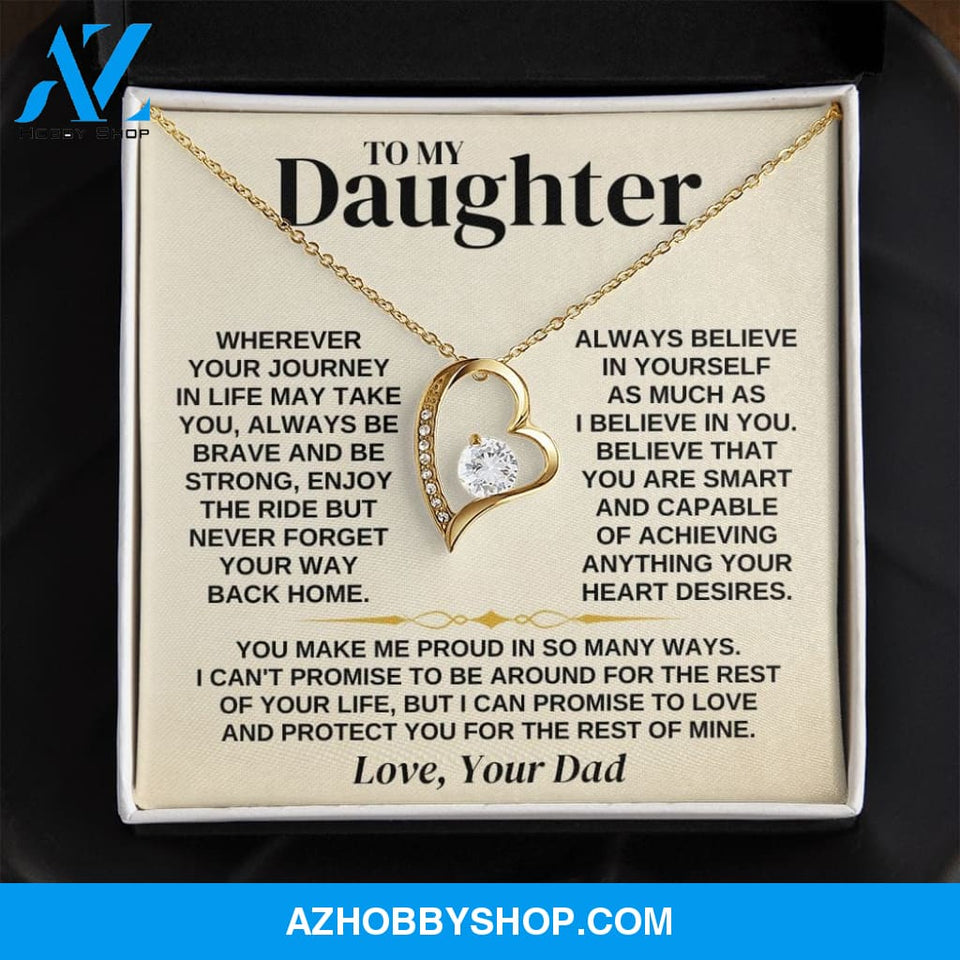 To My Daughter - Love Dad - Necklace Gift Set