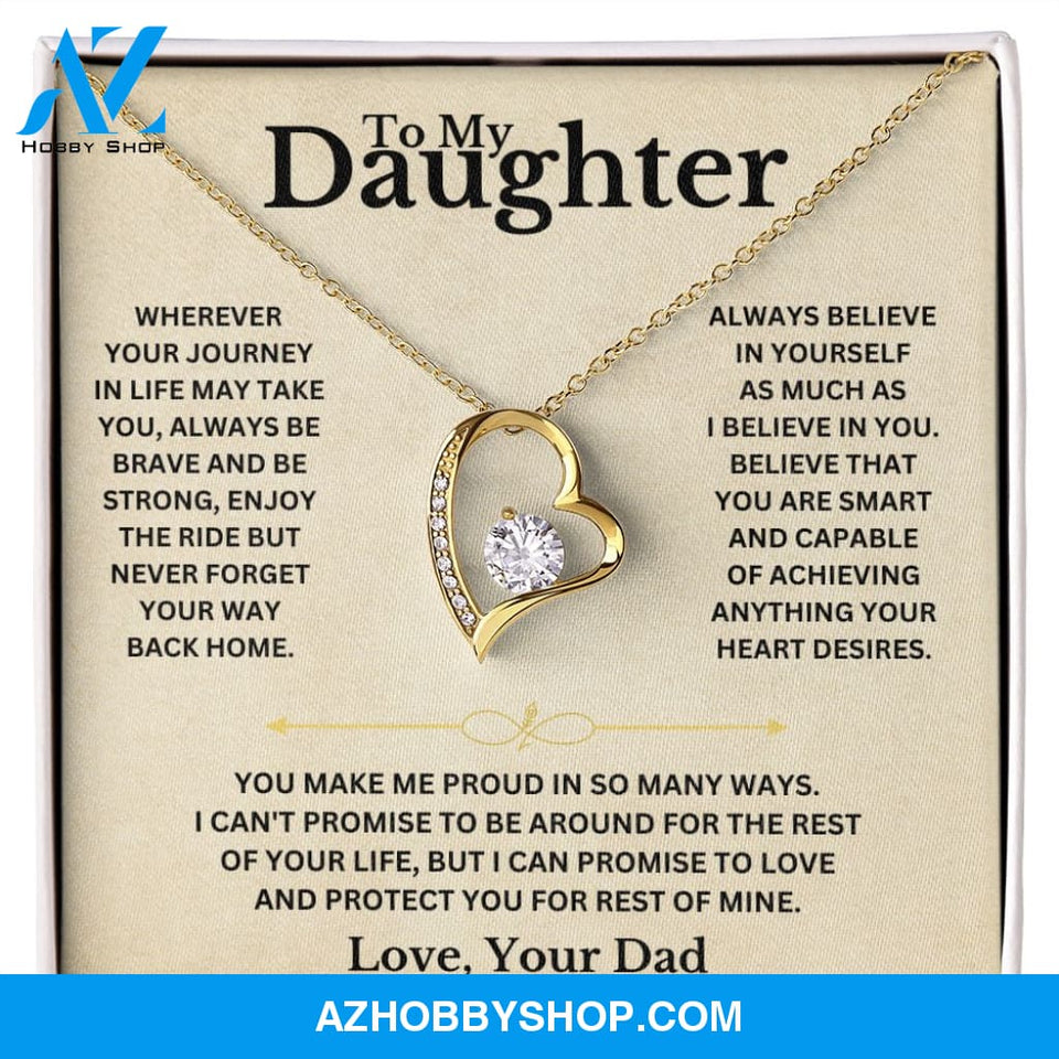To My Daughter - Love Dad - Necklace Gift Set
