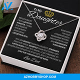 To My Daughter Love Dad - Love You Forever Love Knot Necklace