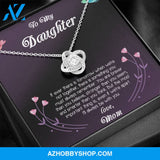 To My Daughter Love Mom Love Knot Necklace