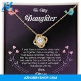 To My Daughter Love Mom Love Knot Necklace