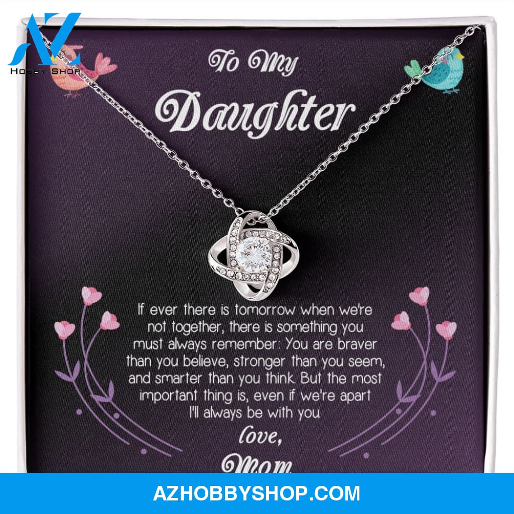 To My Daughter Love Mom Love Knot Necklace