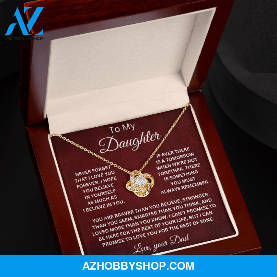 To My Daughter Love Your Dad Love Knot Necklace V6
