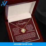 To My Daughter Love Your Dad Love Knot Necklace V6